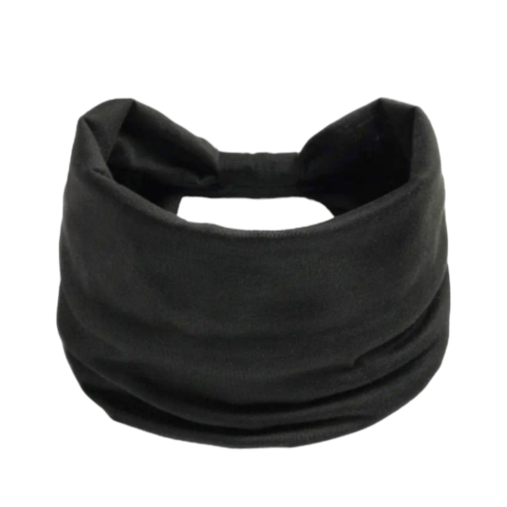Black Boho Headband Women Hairband Boheme Sporty Wide Yoga Band Y2K Retro
